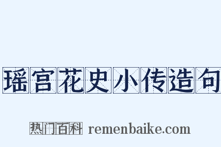 瑶宫花史小传造句是什么意思的图片